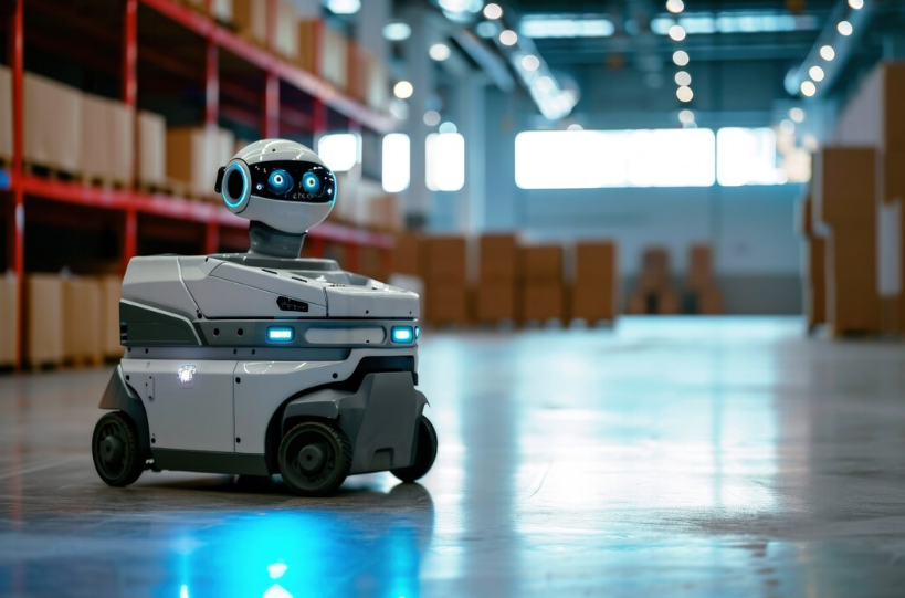 Automated Guided Vehicles (AGVs) move goods safely in warehouses, cutting risks from manual handling