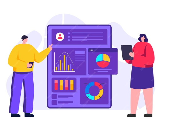 Two guys use Integrated Analytics Platforms to collect and analyze all project data in one place